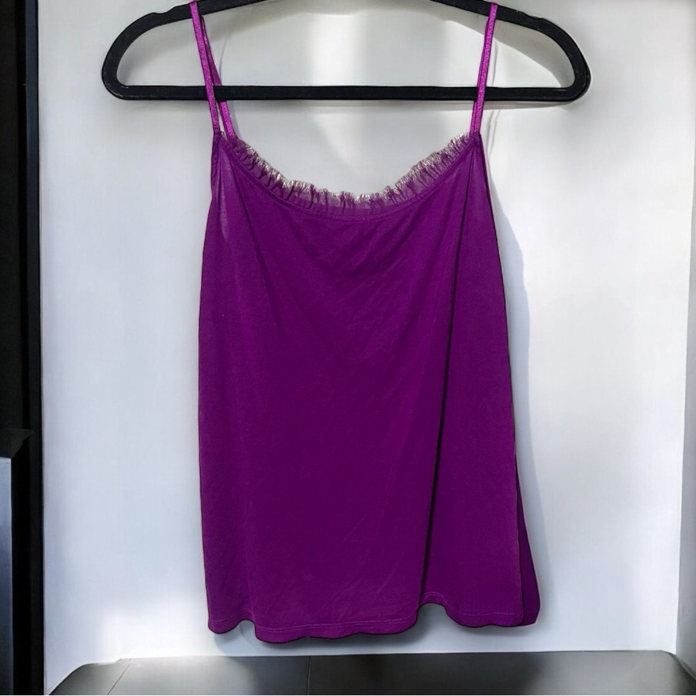 The Limited Magenta Fringe Top Camisole Sleeveless Tank XL 🛍️ 2/$10 • 3/$12